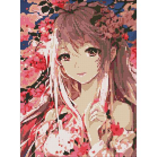 Алмазна мозаїка "Аніме. Весняний настрій"  30х40 см