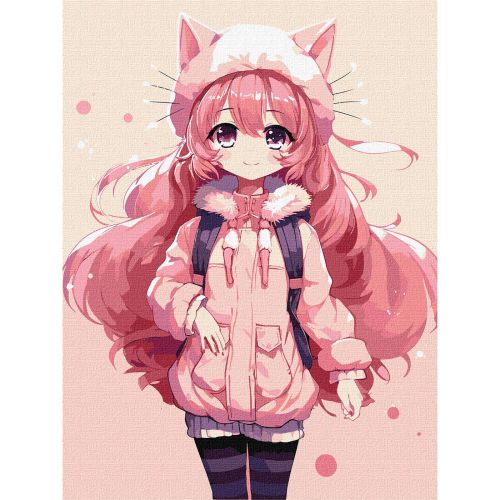 Картина за номерами "Аніме. Чарівна дівчинка" 30х40 см