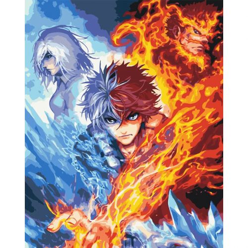 Картина за номерами "Шото Тодорокі. Моя академія героїв. Аніме" 40х50 см