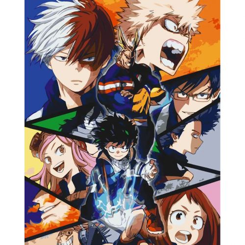 Картина по номерах "Аніме. Моя академія героїв" 40x50 см