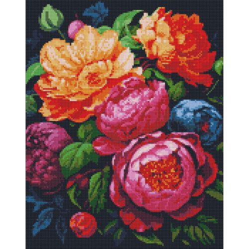 Алмазна мозаїка "Барвистий букет" 40х50 см