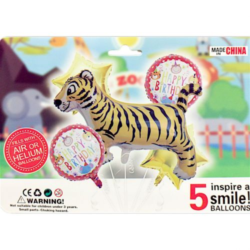 Набір кульок фольгованих "Тигрик", 5 шт