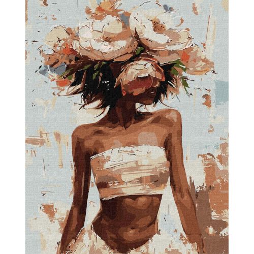 Картина по номерах "Квітковий капелюшок" 40х50 см