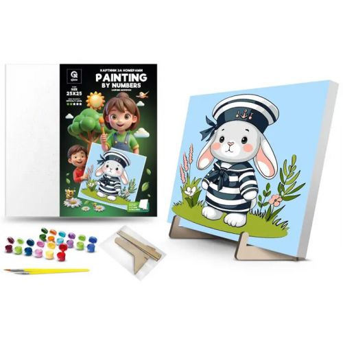 Картина по номерах на підставці "Морячок" (25х25 см)