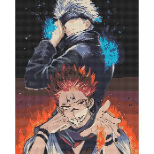 Алмазна мозаїка "Аніме. Магічна битва" 40х50 см