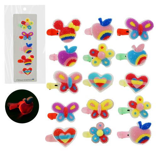 Заколки для дівчат, 5 штук, з підсвічуванням