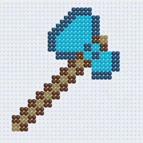 Алмазна мозаїка (міні) "Майнкрафт (Minecraft) Сокира", 10х10 см