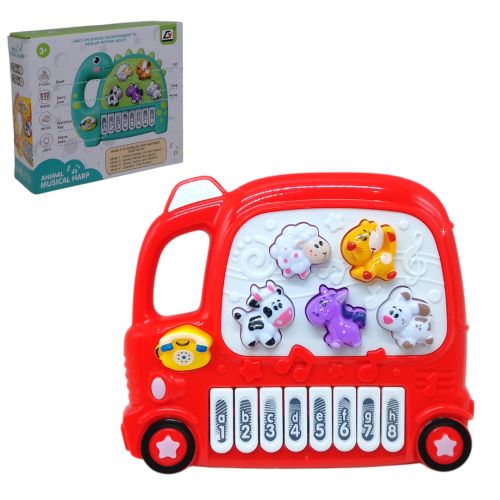 Дитяче піаніно "Автобус" (червоний)