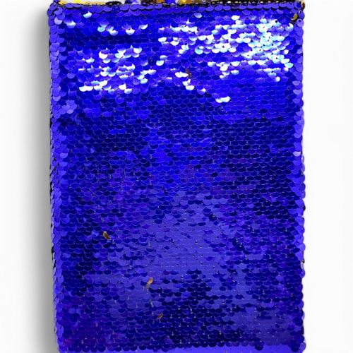 Блокнот "Паєтки" 80 аркушів, А5 (синій)