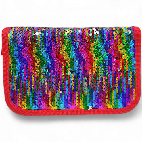 Пенал-книжка з паєтками (2 відділення) кольоровий