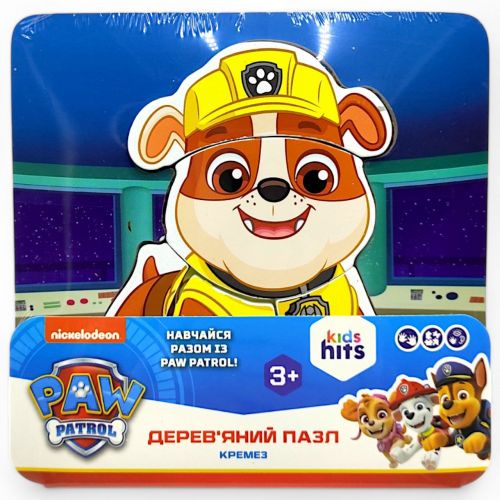 Деревʼяна іграшка (пазли-вкладиші) "Щенячий патруль. Кремез" (15 х 15 см)