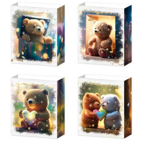 Пакет подарунковий Ведмедики 40 х 12 х 31 см, мікс видів