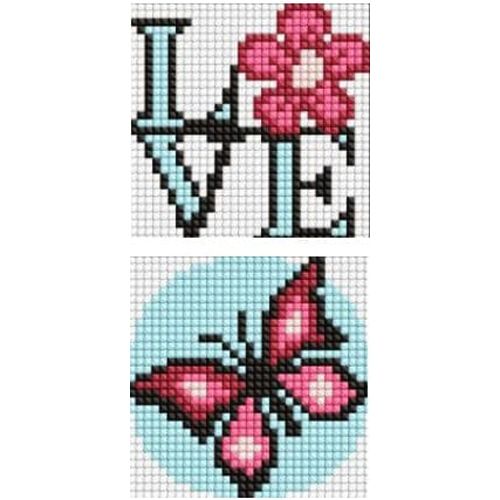 Набір з алмазною мозаїкою на магнітній основі "Граційний метелик" 9x9 см