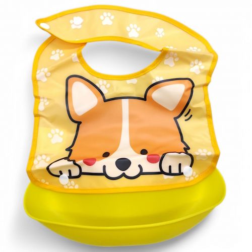 Слинявчик з кишенькою, жовтий