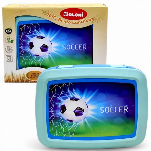 Ланч-бокс, біопластик, 3 секції (блакитний)