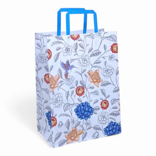 Пакет паперовий з ручками Крафт білий 250х150х345,KGB 253415 -30