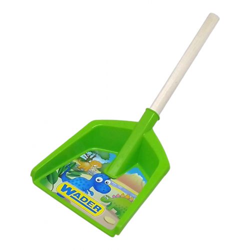 Лопатка коротка, з деревʼяною ручкою, 37 см (салатова)