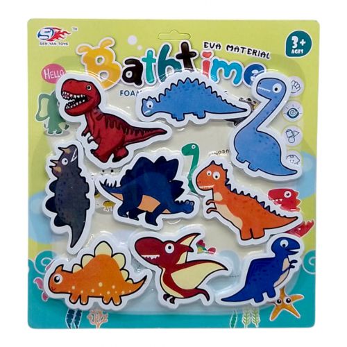 Набір для ванної "Динозаври", 9 фомових фігурок