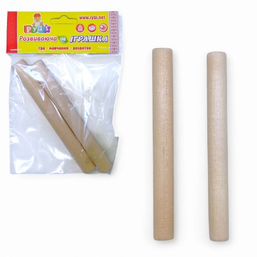 Пара дерев’яних Клавес (claves) (14,5 х 1,5 см)