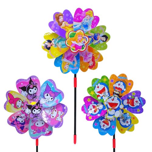 Вітрячок "Герої мультфільмів", висота 48 см, мікс видів, 1 штука