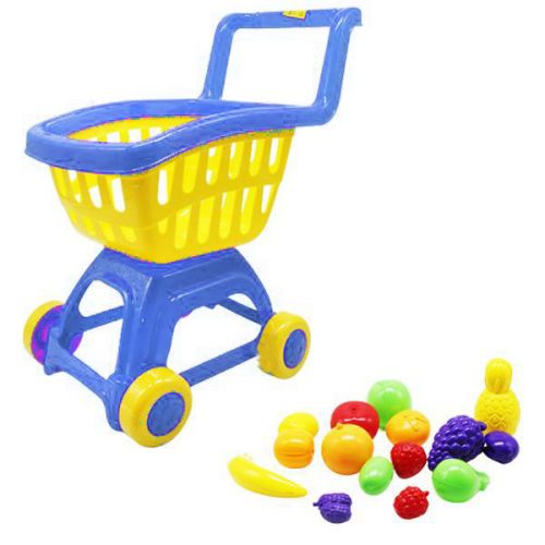 Ігровий набір "Візок з фруктами", жовто-блакитий
