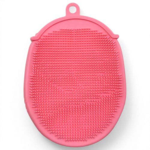 Силіконова мочалка-рукавичка для купання, рожевий