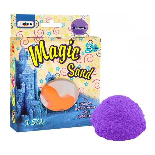 Кінетичний пісок "Magic Sand", з формочкою, 150 г (бузковий)