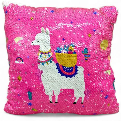 М'яка подушка з паєтками "Лама" (36 см)