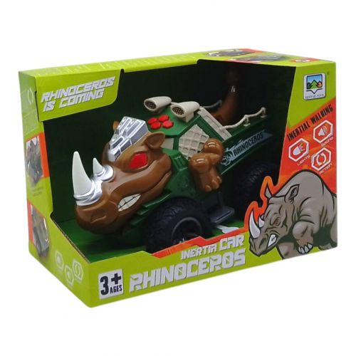 Джип-монстр "Носоріг", світло, звук, на батарейках (коричневий)