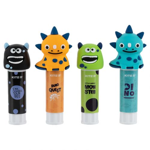 Клей-олівець PVP, 9 г з фігурним ковпачком, Kite