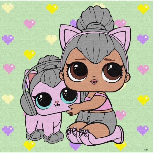 Картина за номерами "L. O. L. Surprise! TroopSurprise Kitty Queen With Kitty" 40х40 см