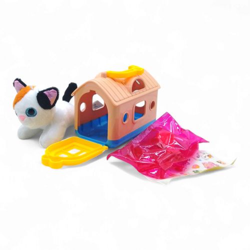 Мʼяка іграшка "Кошеня", з переноскою та аксесуарами (бежевий)