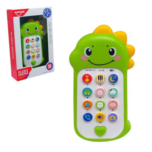 Телефон іграшковий "Динозавр", звуки, мелодії, світло