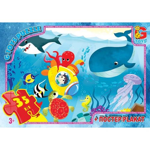 Пазли "Вчимося з задоволенням: Таємниці океану", 35 ел
