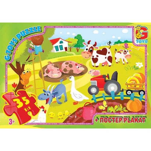 Пазли із серії "Вчимося з задоволенням: Життя на фермі", 35 ел
