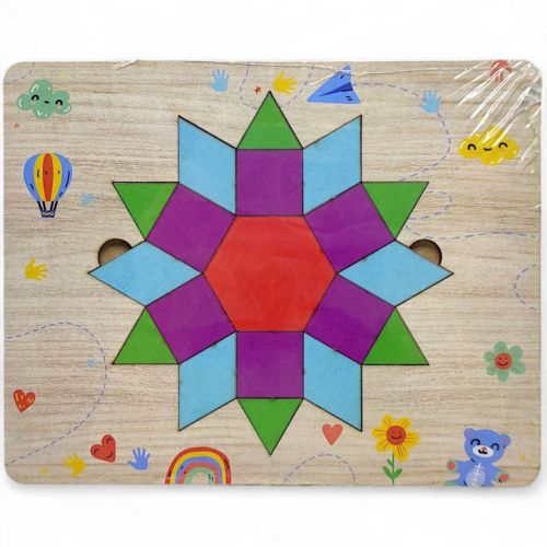 Деревʼяна головоломка "Танграм Зірочка" 17х14 см