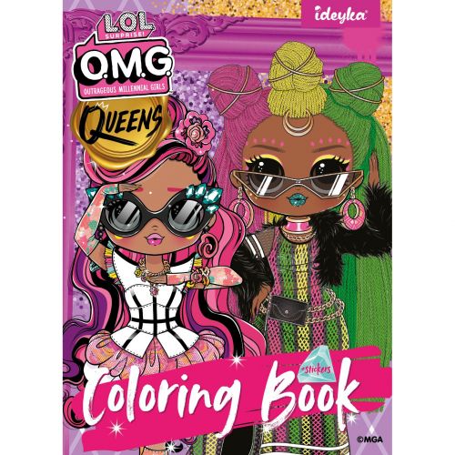 Книжка-розмальовка зі стікерами "L.O.L. O.M.G. Queens 2"