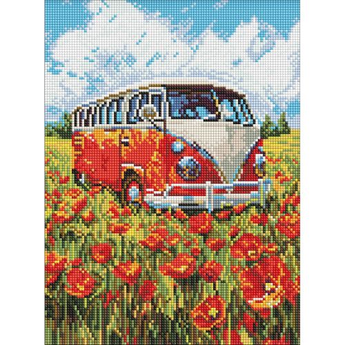 Алмазна мозаїка "Подорож у червоне", 30х40 см.