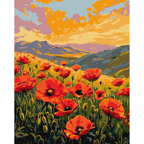 Картина по номерах "Тиша серед маків" 40х50 см