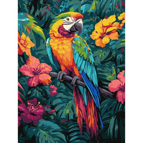 Картина за номерами "Тропічний птах" 30х40 см