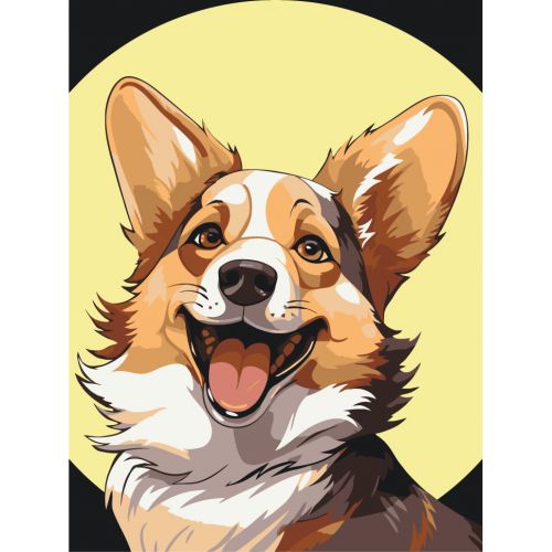 Картина за номерами "Корги Коржик" 40х50 см