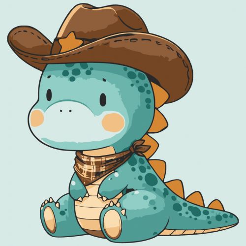 Картина за номерами "Шериф Динозаврик" 30х30 см