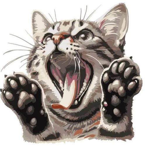 Картина за номерами "Мяууу" 30х30 см