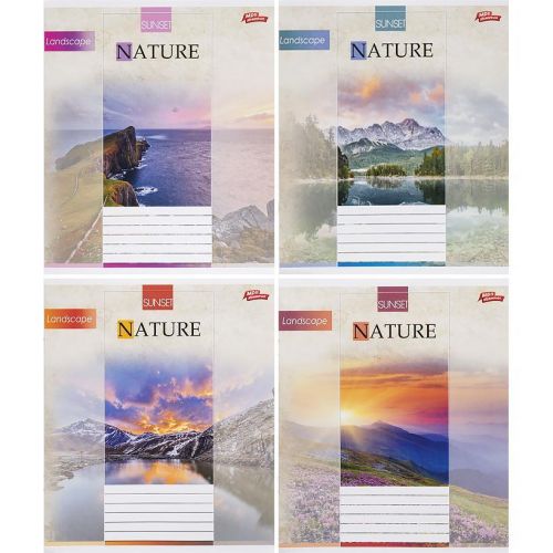 Зошит кольоровий 12 аркушів, клітинка (20 штук в упаковці)