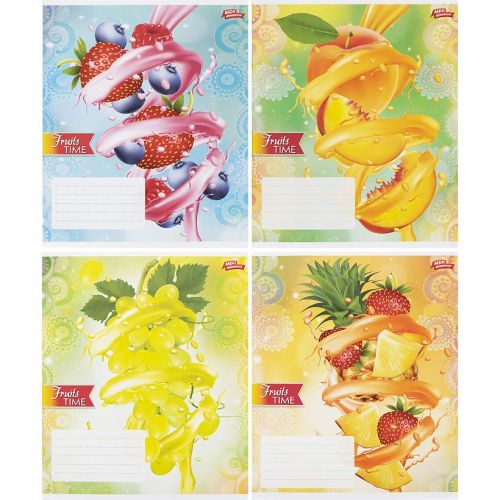 Зошит кольоровий 18 аркушів, лінія (20 штук в упаковці)