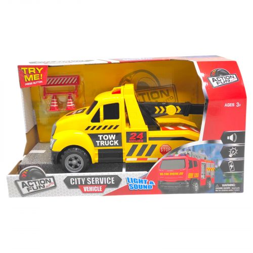 Інерційна машинка зі світло. та звук. ефектами "Евакуатор" з батарейками (38,5x15x21 см)/Kool Speed