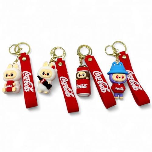 Брелок "Лабубу Coca Cola"  7 см гумовий (мікс видів, ціна за 1 шт)