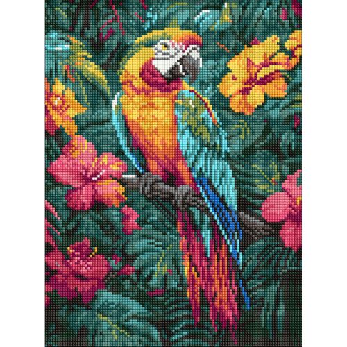 Набір з алмазною мозаїкою "Тропічний птах" 30x40см