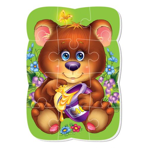 Мʼякі магнітні пазли "Ведмежа" (12 елем)