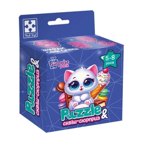 Гра розвиваюча пазли із сюрпризом "Біле кошенятко"